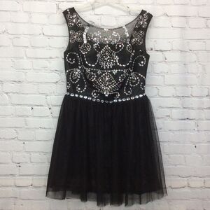 Judy and Julia Black Short Strapless Party Prom Gown/Dress